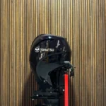 Tohatsu 90 HP EFI outboard engine.