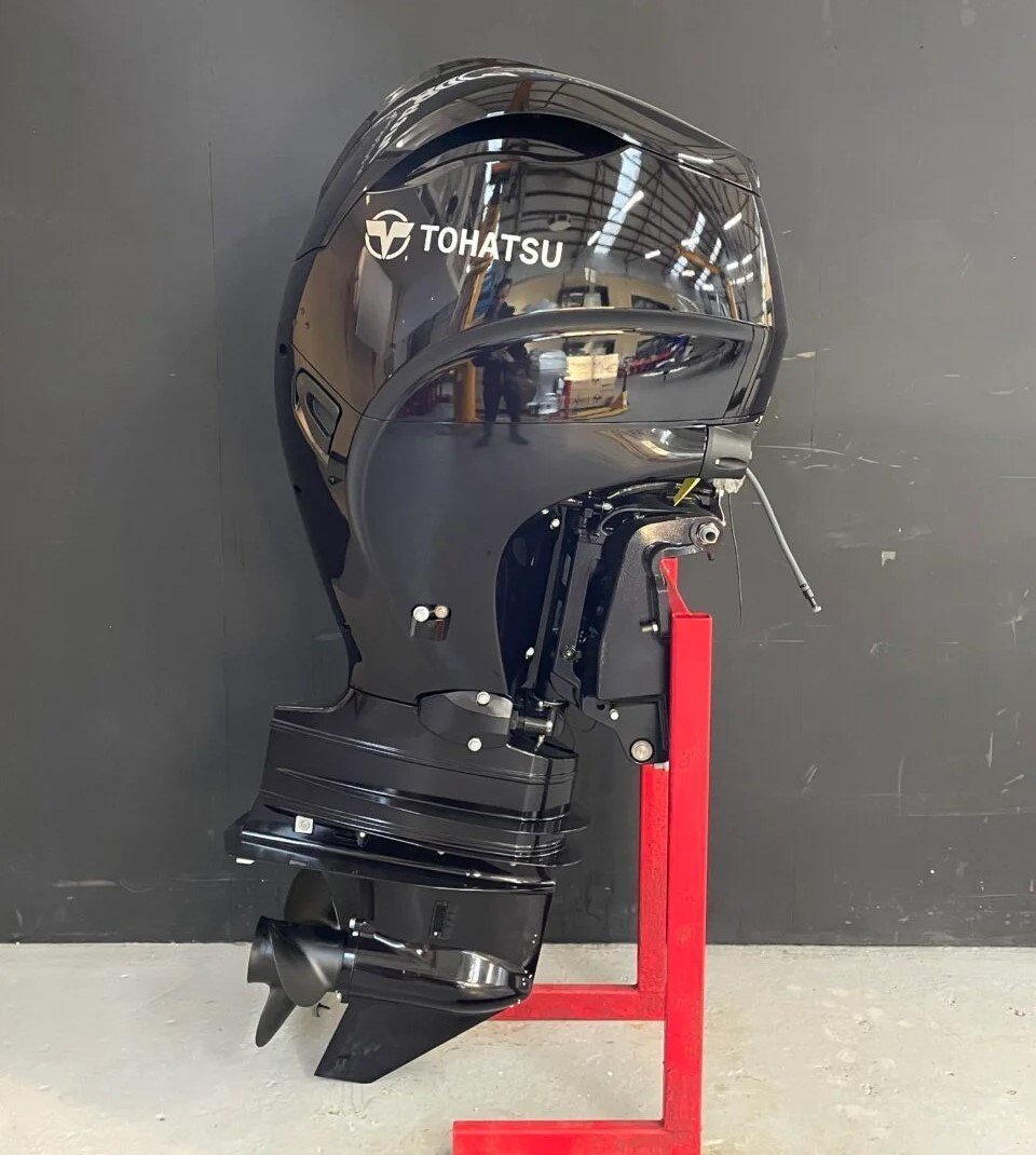 Tohatsu 140 HP EFI outboard engine.